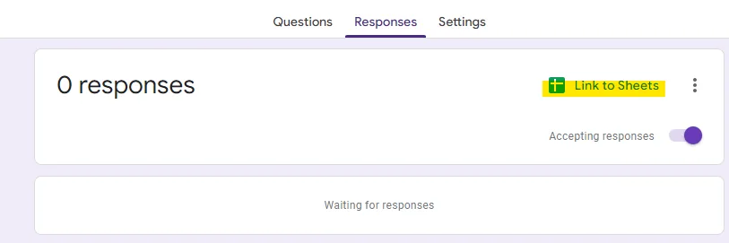 Screenshot of Google Forms
