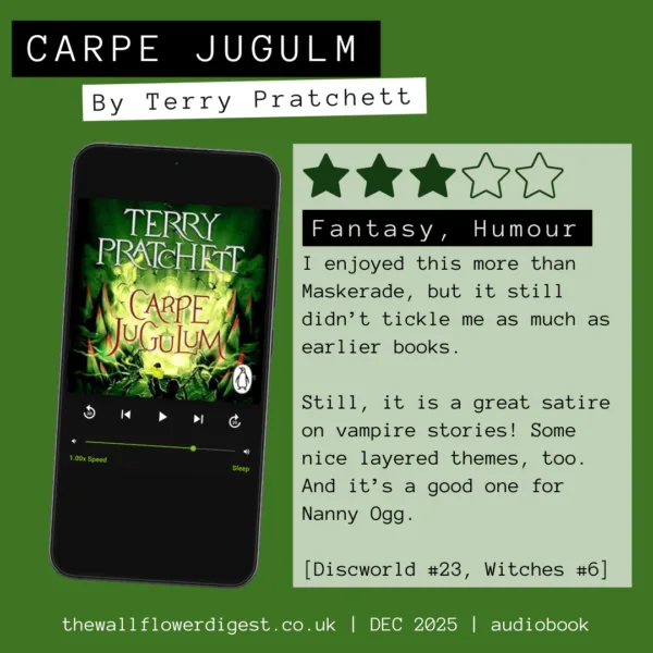 Carpe Jugulum (Discworld #23, Witches #6) by Terry Pratchett