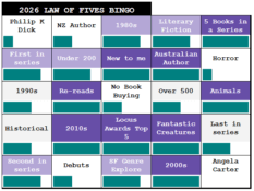 Q2 2026 Law of Five Reading Bingo Progress