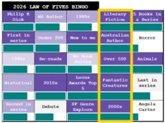 Q3 2026 Law of Five Reading Bingo Progress – BINGO!